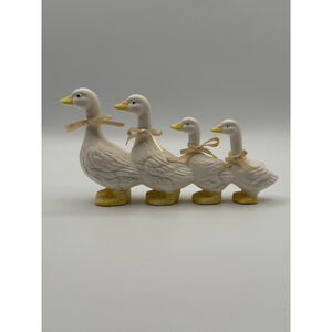Vintage Ceramic Duck Family Figurine Farmhouse Decor